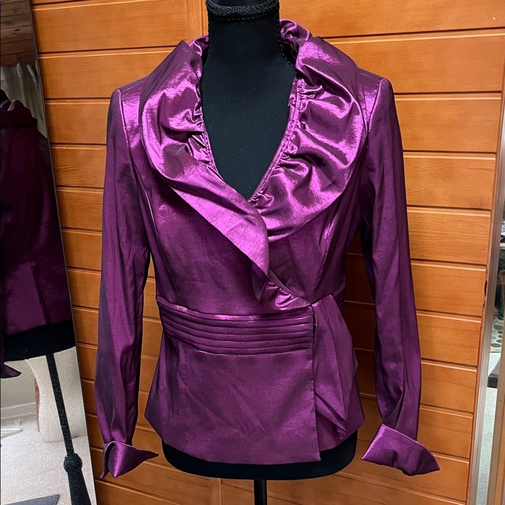 Nipon Boutique Shimmering Purple Jacket - Picture 3 of 11